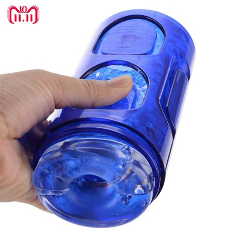 crystal masturbator cup strong suction pocket pussy toys men aircraft cup delay spray time