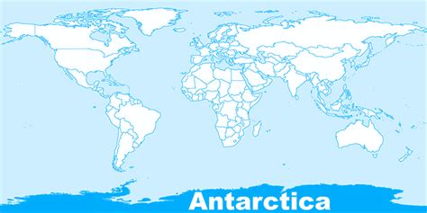 Antarctica In World Map Printable Graphics