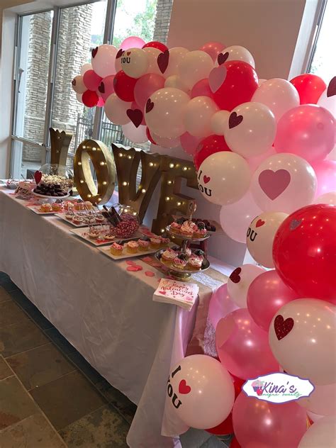 Valentines Day Dessert Table Valentine Table Decorations Valentines