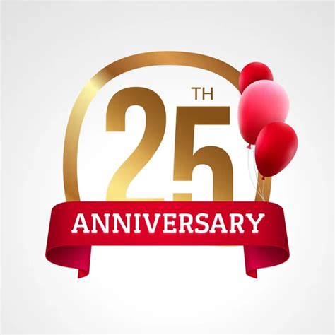 25th Anniversary Celebration Stock Vectors Royalty Free 25th