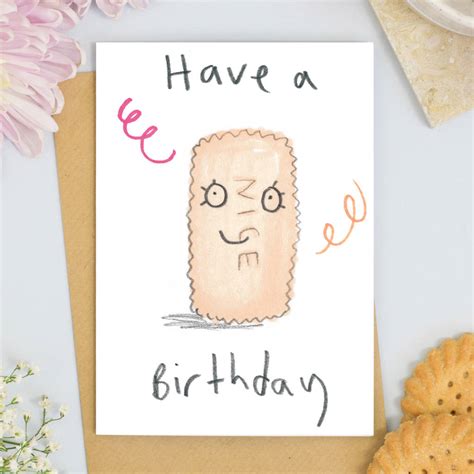 Biscuit Birthday Card Have A Nice Birthday By Jo Clark Design