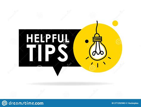 Helpful Tips Geometric Message Bubble With Light Bulb Emblem Banner