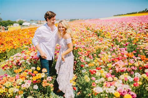 This Couple Captured Their Engagement Photos In A Flower Field Of