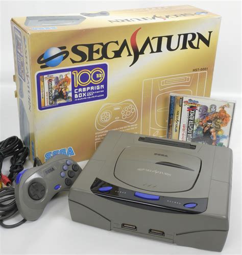 Sega Saturn Grey Console System Campaign Boxed Hst 3200 Bc40098225