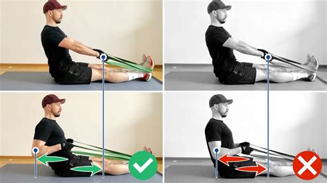 Seated Row With Resistance Bands Biqbandtraning