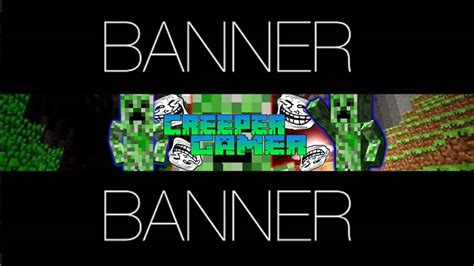 Banner Para Creeper Gamer Youtube