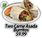 Browse the menu, view popular items, and track your order. Two Carne Asada Burritos - 14 From Filibertos in Mesa AZ ...