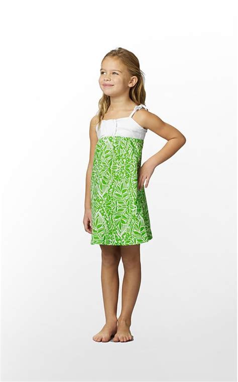 Lilly Pulitzer Kids Annette Dress In Green Bean Stamped Kids Outfits