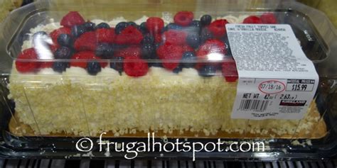 This cake filling holds up well in hot summer days. Fresh Fruit Topped Bar Cake with Vanilla Whipped Mouse Costco| Frugal Hotspot - Frugal Hotspot