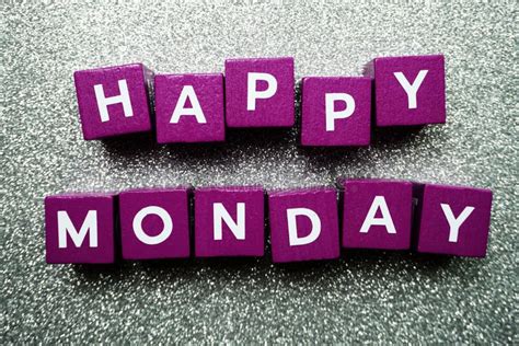 Happy Monday Alphabet Letter On Glitter Background Stock Image Image
