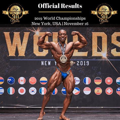Results 2019 Worlds World Natural Bodybuilding Federation