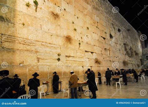 Western Wall At Night Editorial Photography Image Of Floodlit 49639342