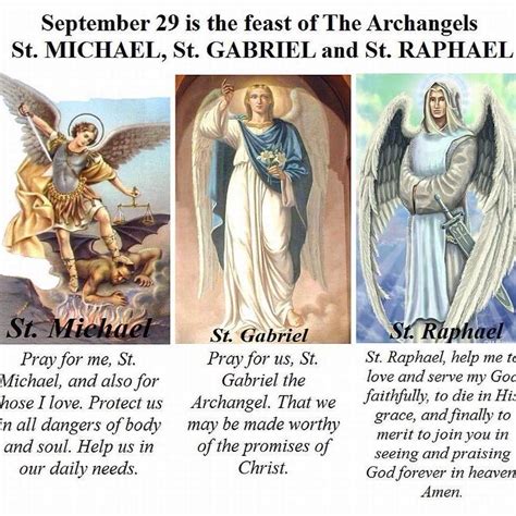 Happy Feast Of The Archangels September 29th Catholic Faith