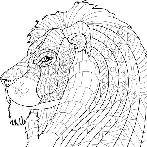 Animal Kingdom Adult Coloring Book Set With 24 Colored Pencils And