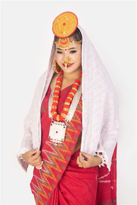 Limbu Bride In Full Traditional Limbu Dress On White Background Photos Nepal