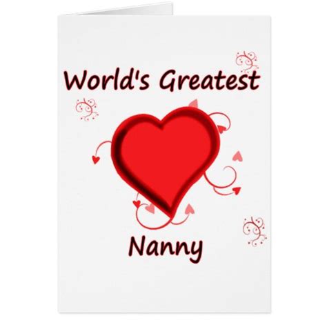 Worlds Greatest Nanny Greeting Card Zazzle