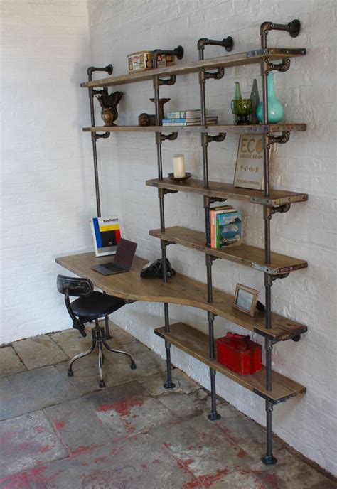 Assemble the iron pipe shelves. Pin on living room