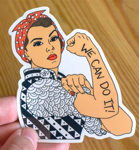 rosie the riveter sticker we can do it etsy