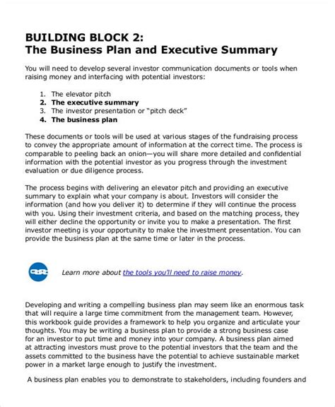 Is it a room full of angel investors? Executive Summary Template - 8+ Free Word, PDF Documents ...