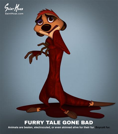 Furry Tale Skinned Disney Characters Protest The Fur Industry Bored
