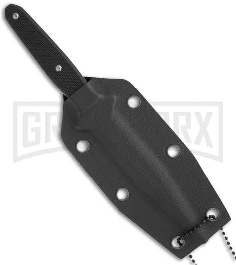 Boker Plus Besh Wedge Neck Knife Black Fixed Blade Titanium Plain