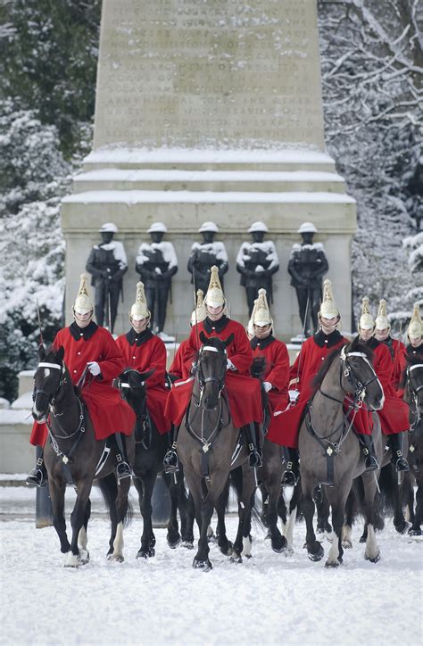 British Army Feeling Festive The Life Guards Riding On To Horse Guards