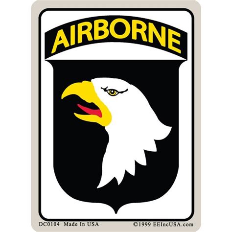 Us Army 101st Airborne Division Car Decal 3 By 4 Inches 101st