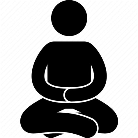 Man Meditate Meditation Relax Relaxation Sitting Yoga Icon