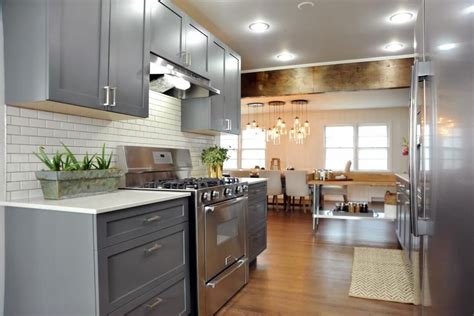 Wall fillers are available to fill gaps between the end of a row of cabinets and a 90 wall. As seen on HGTV's Cousins Undercover, soft gray cabinets ...