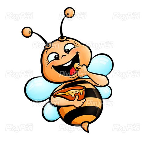 Honey Bee Cartoon Clipart Transparent Png Vector