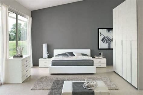 Elegant And Cozy White And Grey Bedroom Design In Modern