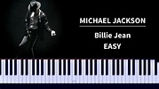 Michael Jackson - Billie Jean Easy Piano Tutorial - YouTube