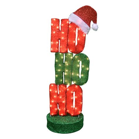 44 Oscillating Red And Green Lighted Ho Ho Ho Sign