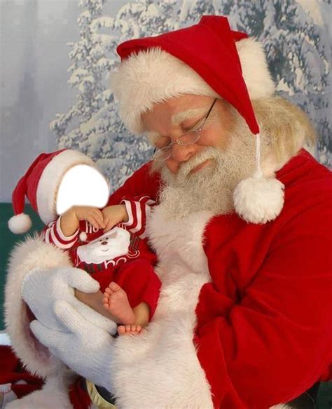 bébé et Père Noël Montage photo Pixiz