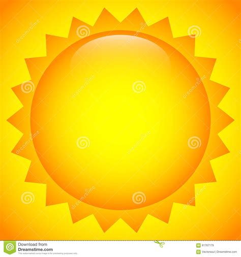 Simple Sun Clip Art Illustration For Summer Weather