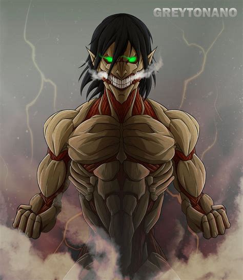 Eren Armored Titan Form By Greytonano Levi Titan Aot Eren Attack On