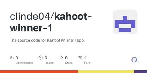 GitHub Clinde04 Kahoot Winner 1 The Source Code For Kahoot Winner App