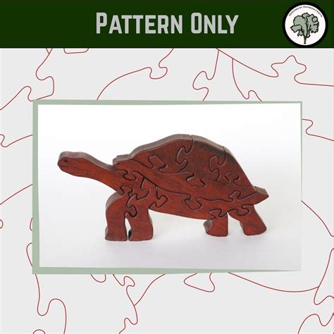 Tortoise Wooden Puzzle Scroll Saw Pattern Diy Woodworking Plan Etsy