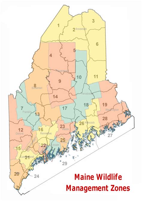 Maine Hunting Zone Maps Maine Wildlife Management Zones