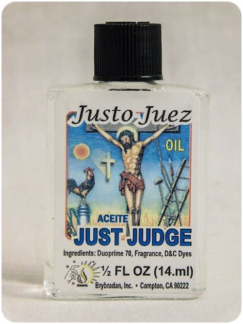 Aceite Justo Juez Just Judge Spiritual Oil Tex Mex Curios