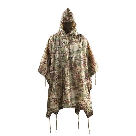 M Tac Poncho Mens Military Army Raincoat Ripstop Waterproof Rain Cover