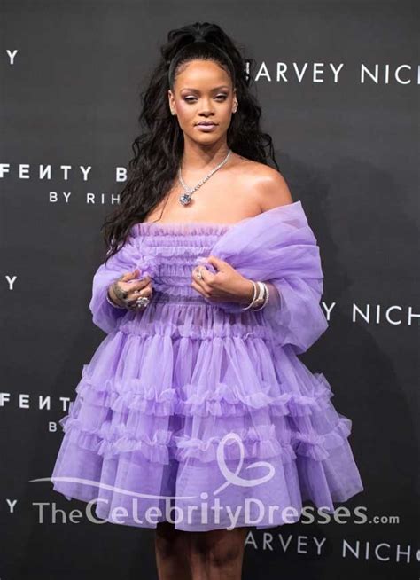 Rihanna Lilac Party Dress ‘fenty Beauty By Rihanna Harvey Nichols