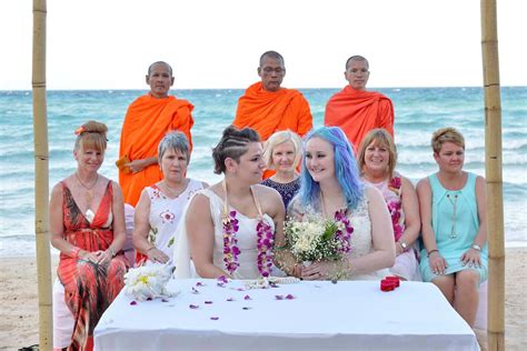 same sex marriage thai wedding ceremony krabi thailand