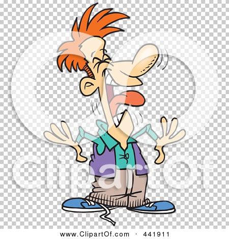 Royalty Free RF Clip Art Illustration Of A Cartoon Man Laughing By