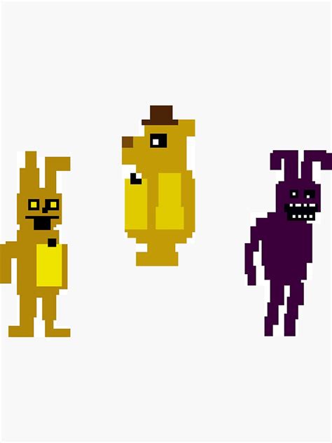 Five Nights At Freddys Mini Game Sprites Set 3 Sticker For Sale