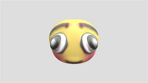 Cursed Flushed Emoji Download Free 3d Model By Meltingmoonlight