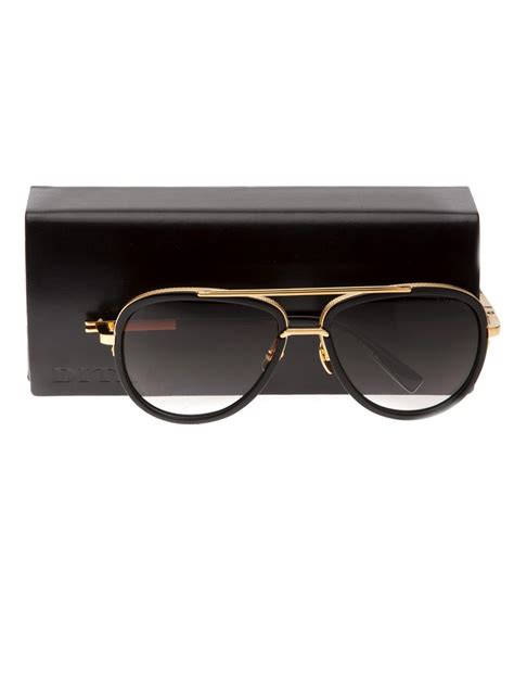 Dita Eyewear Mach Two Sunglasses In Gold Metallic For Men Lyst