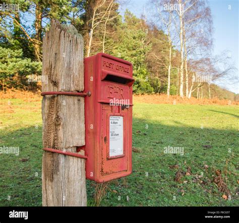 Royal Mail Post Collection Box In A Rural Location New Forest