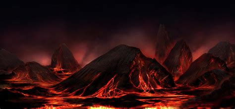 Fantasy Lava Landscape Digital Art By Maxim Boldyrev Pixels