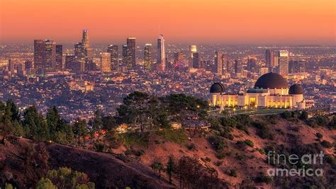 Los Angeles Skyline At Sunset Photograph By Lavin Photography